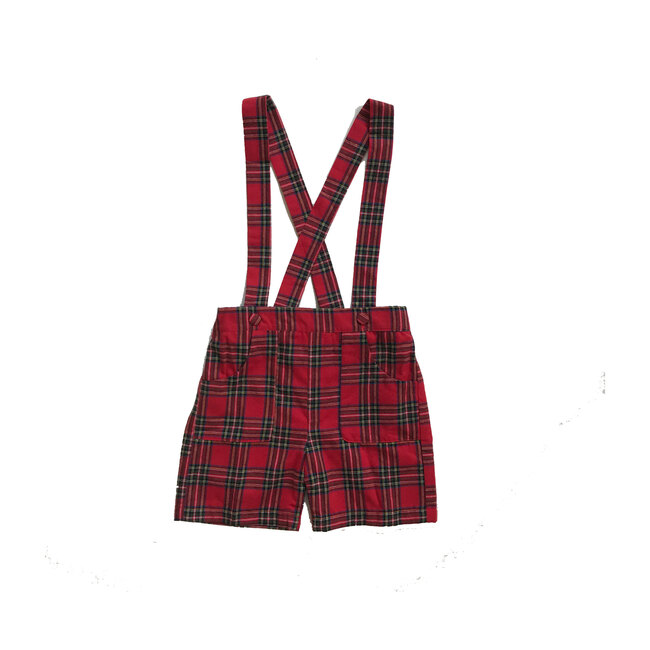 Pinocchio Shorts, Red Tartan