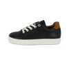 Smooth Leather Lace Up, Navy with Brown - Sneakers - 4