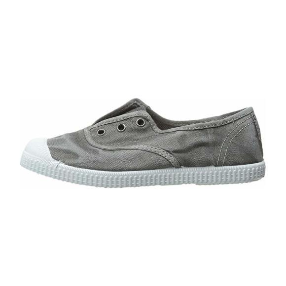 Distressed Canvas Slip On, Washed Grey