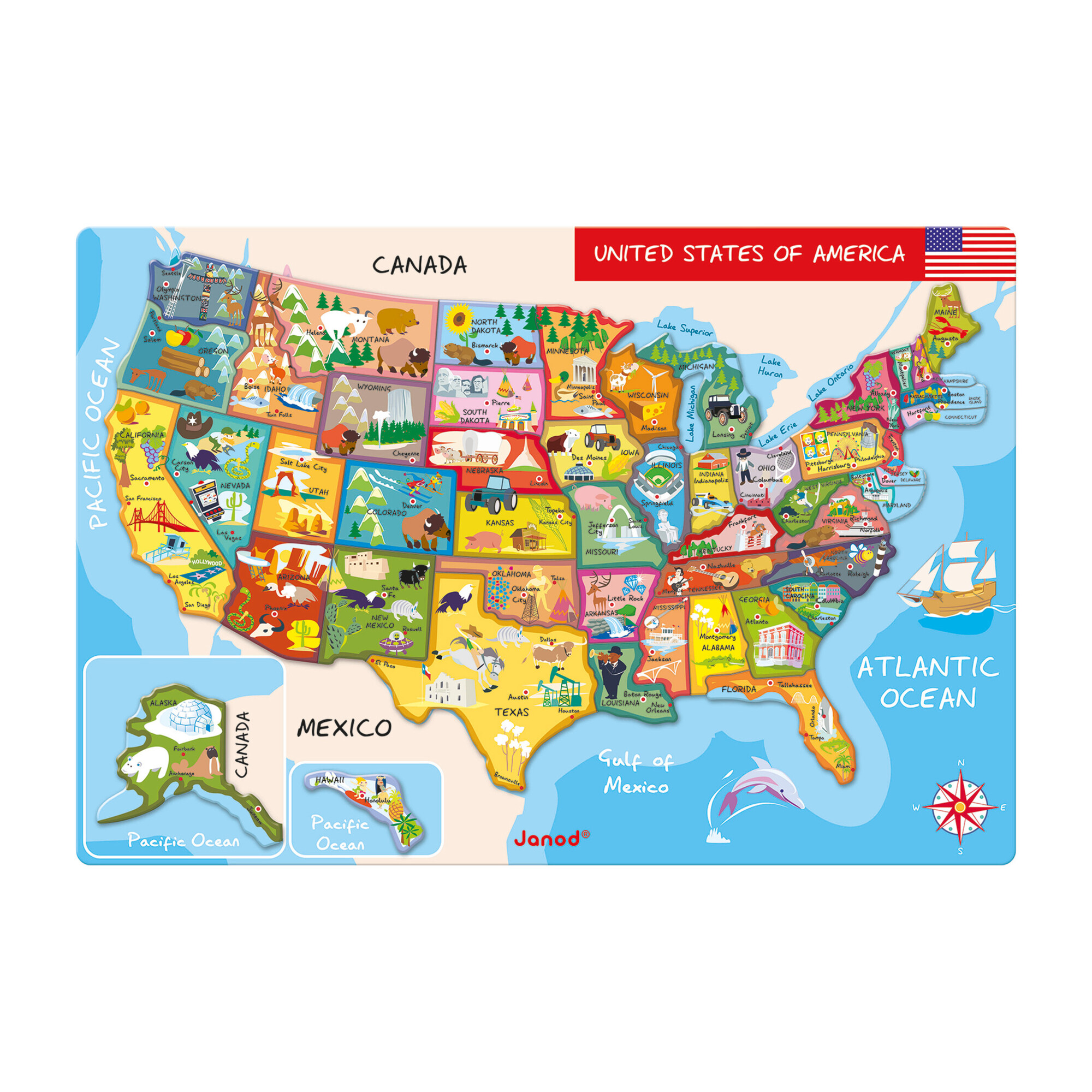 Magnetic USA Map