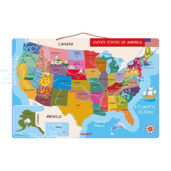 Magnetic USA Map