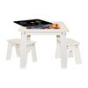 Chalk Table and Benches, White - Play Tables - 1 - thumbnail