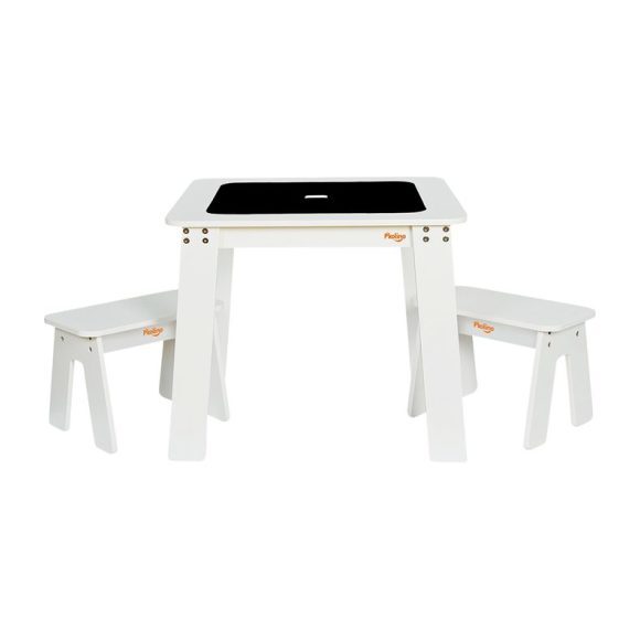 Chalk Table and Benches, White - Play Tables - 2