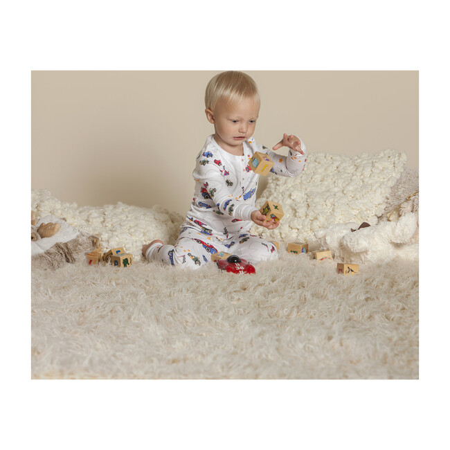 Vintage Cars Long Pajamas, White