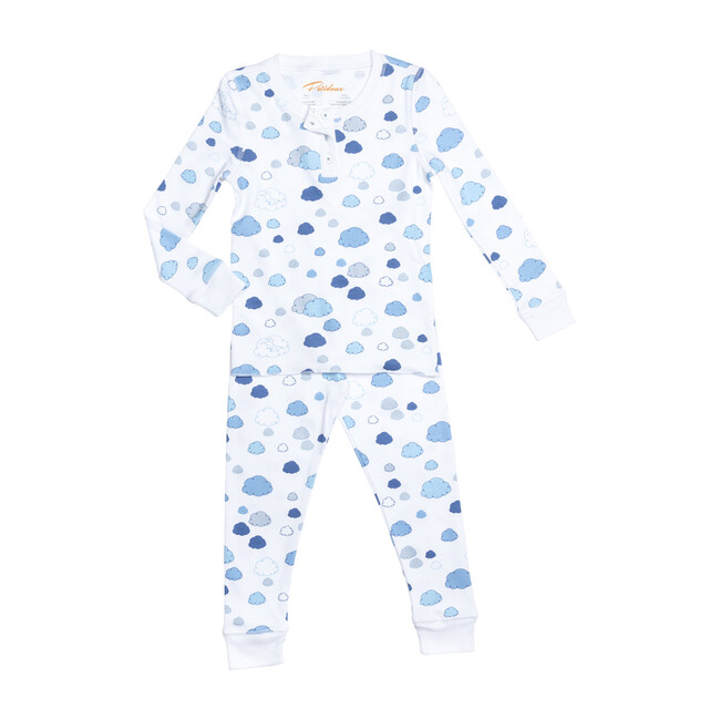 Clouds Long Pajamas, Blue
