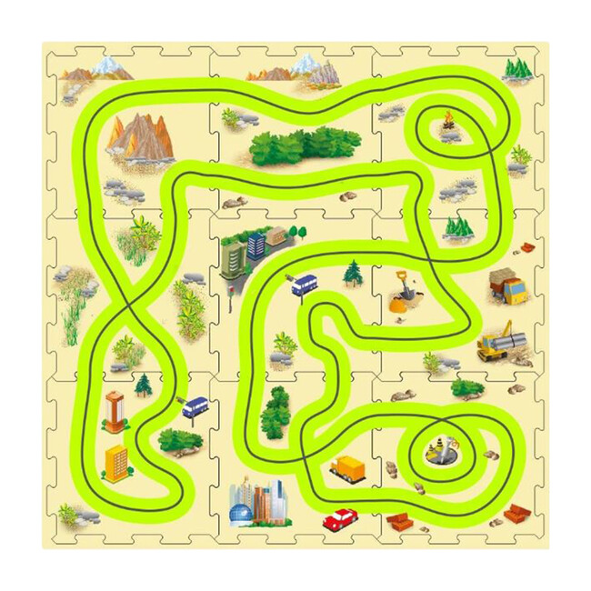 Glow-In-The-Dark Puzzle Mat - Transportation - 1