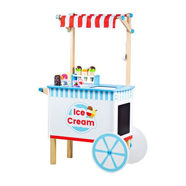 Wooden Ice Cream Cart Play Kids Play Food & Accessories