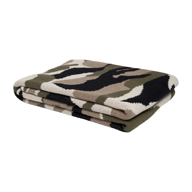 Camouflage Throw, Flax/Loden - Throws - 1