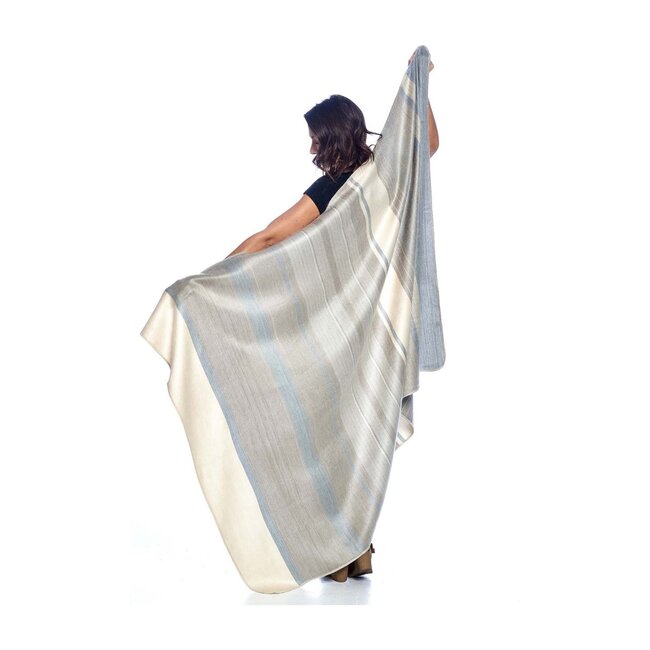 Alpaca Throw Blanket, Silver Birch