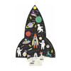 Space Rocket Shaped 80-Piece Puzzle