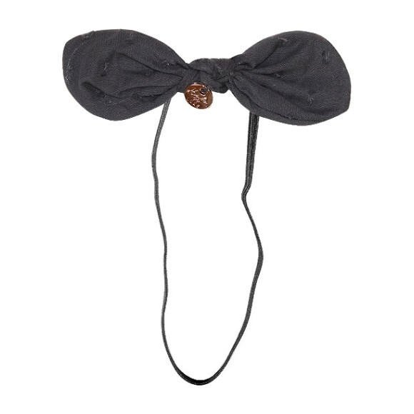 Baby Sweetheart Bow, Charcoal