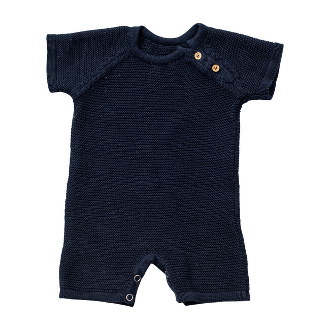 navy blue romper baby girl