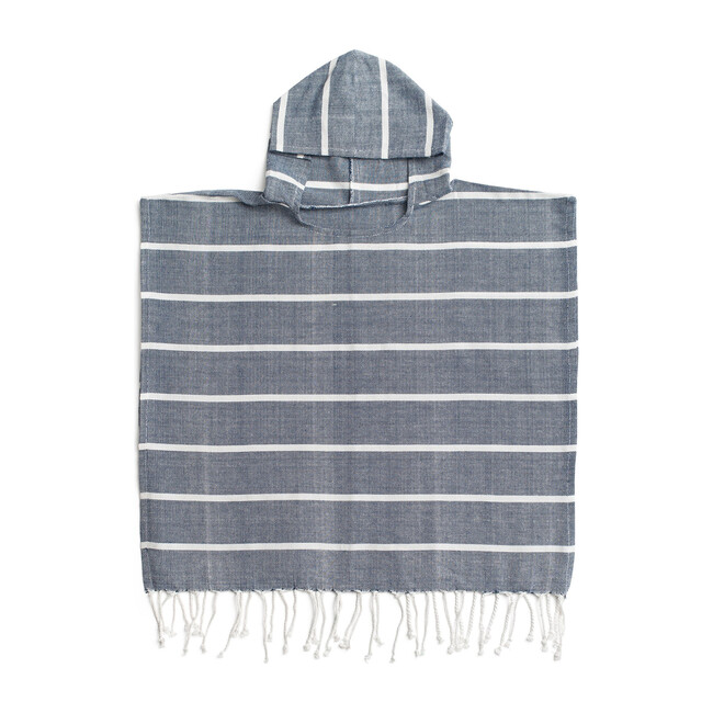 Bondi Organic Cotton Kids Poncho, Navy