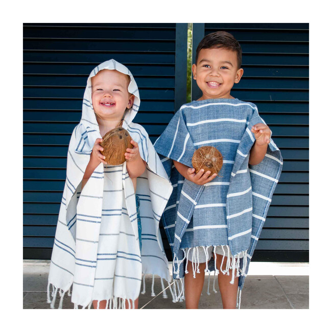 Bondi Organic Cotton Kids Poncho, Navy