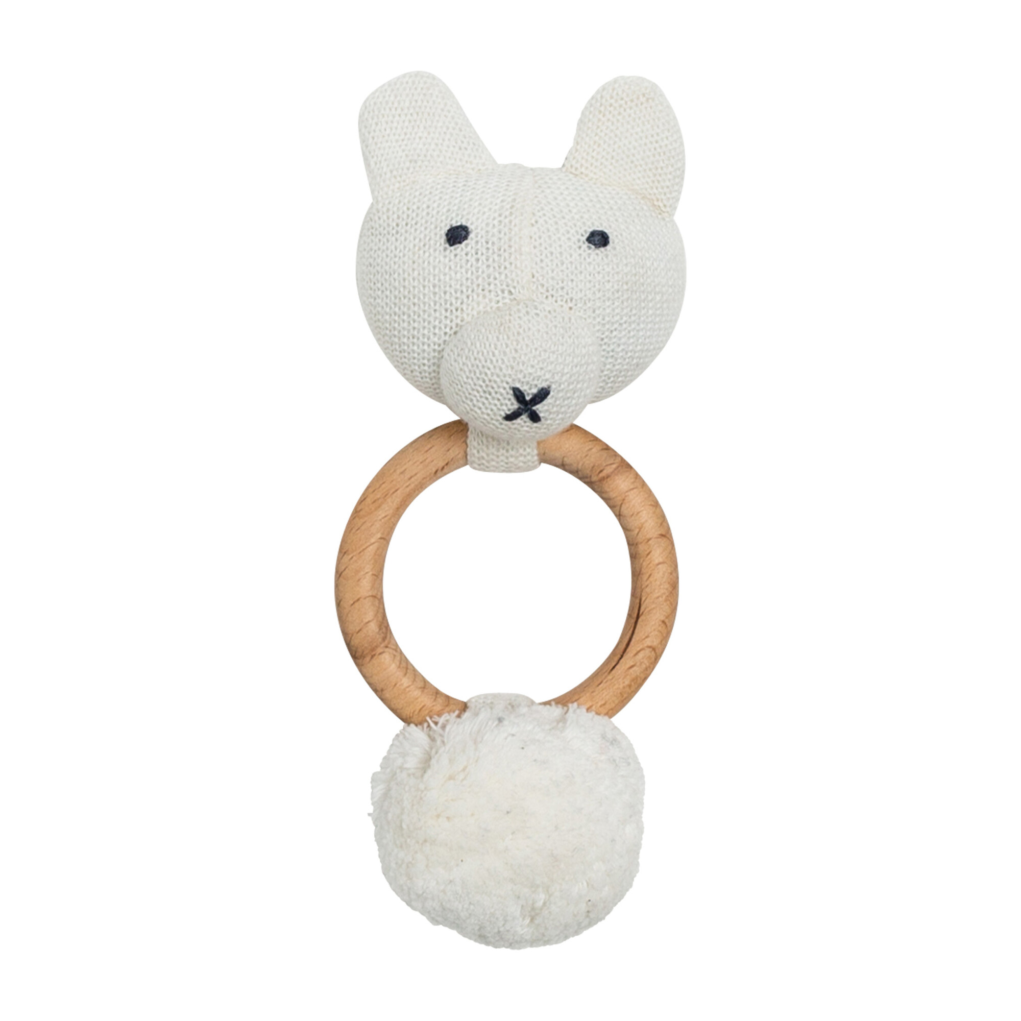 Organic Cotton Bear Rattle - Play Baby Teethers & Rattles - Maisonette