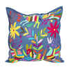 Otomi Embroidered Pillow, Chambray/Multi - Decorative Pillows - 1 - thumbnail