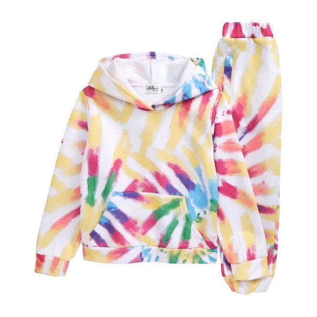 Rainbow Tie Dye Jogger Set, Rainbow