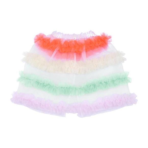 Neon Tulle Ruffle Capelet