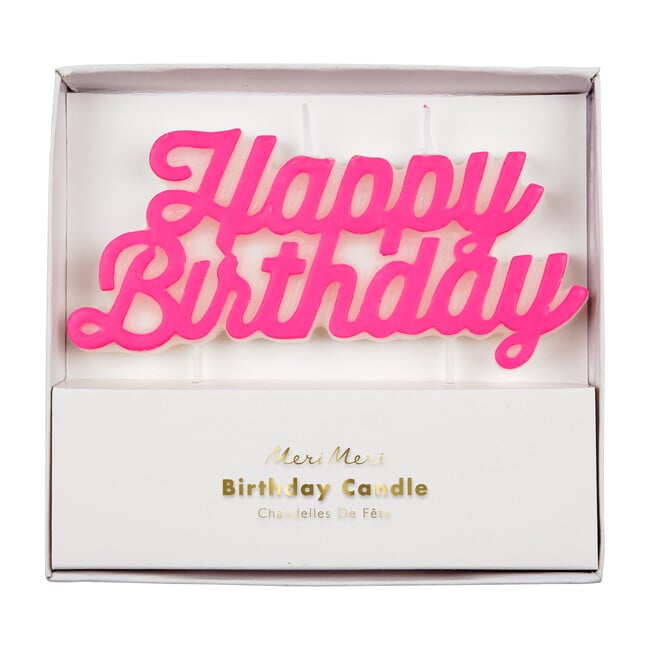 Happy Birthday Candle, Pink - Tableware - 1