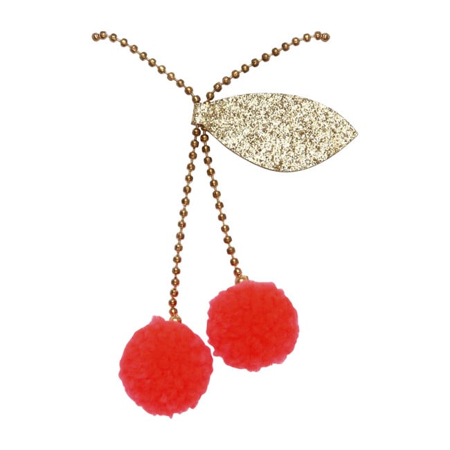 Cherry Pompom Necklace - Necklaces - 1