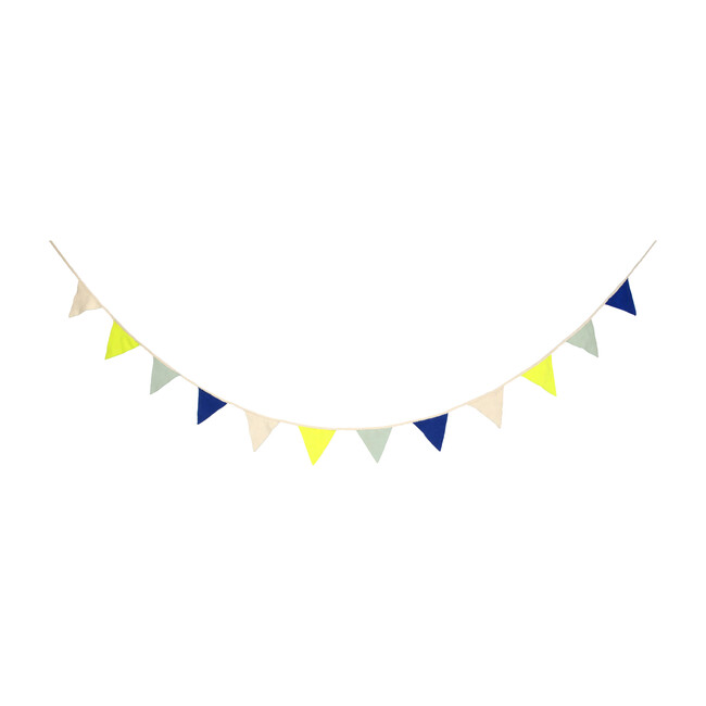 Blue Knitted Flag Garland