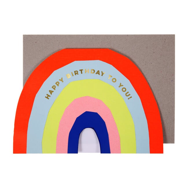 Neon Rainbow Birthday Card