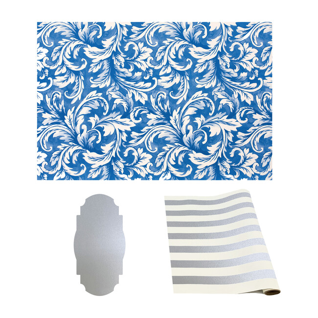 China Blue & Silver Tablescape Bundle - Party - 1