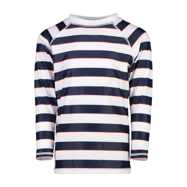 Navy White Rugby Stripe Long Sleeve Rash Top