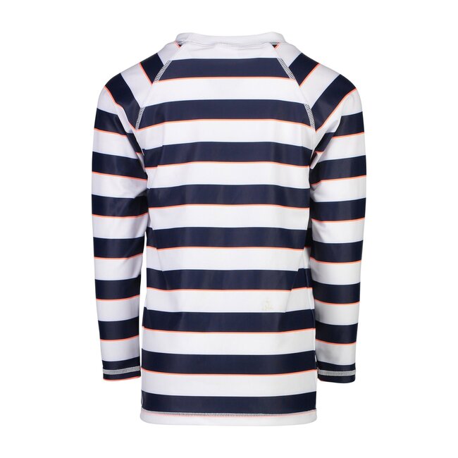 Navy White Rugby Stripe Long Sleeve Rash Top
