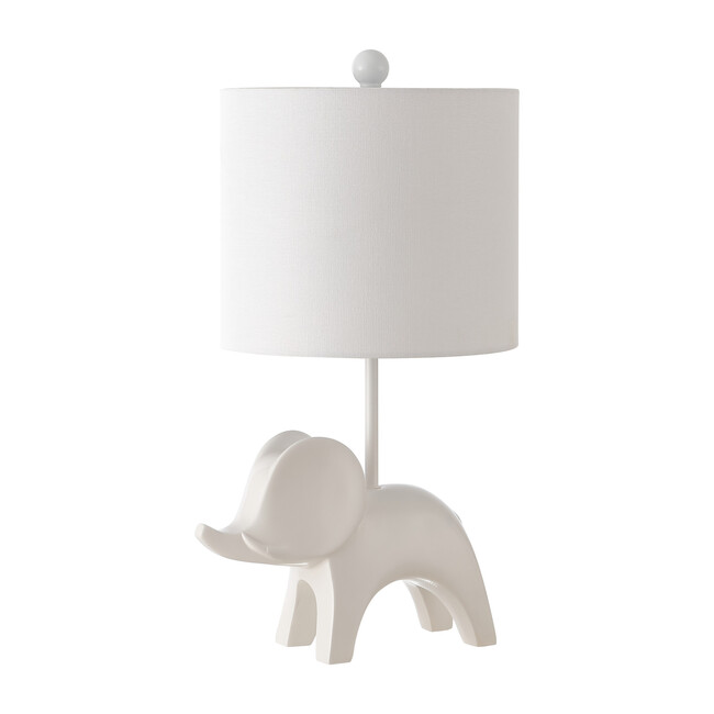 Ellie Elephant Lamp, White