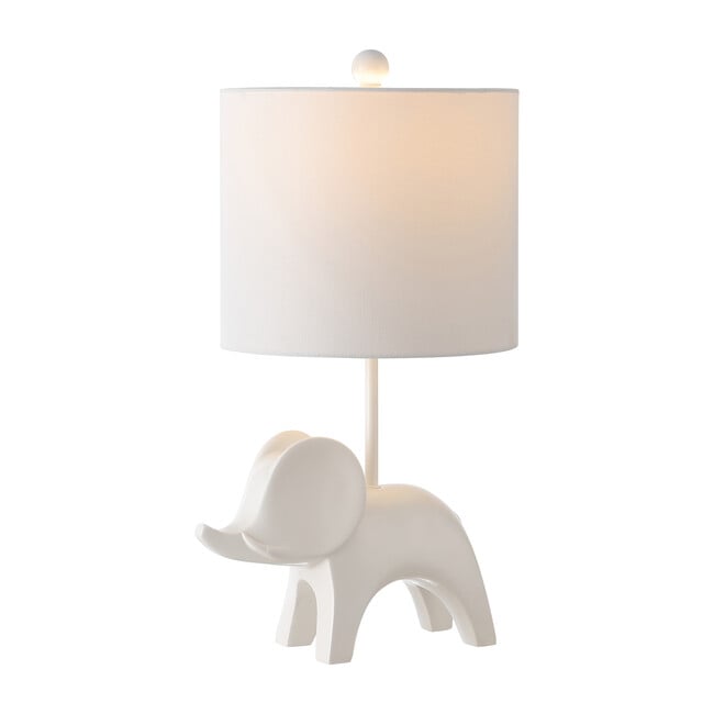 Ellie Elephant Lamp, White