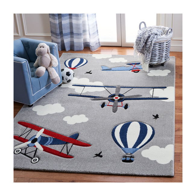 red kids rug