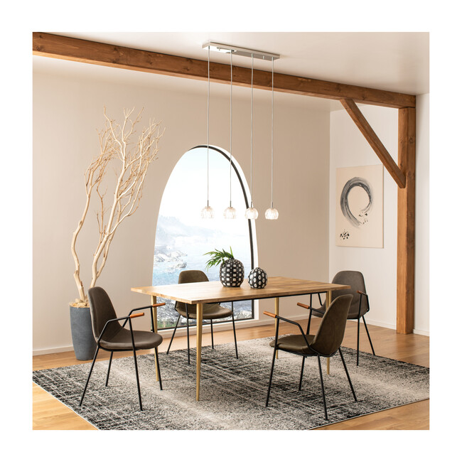 Lanson Pendant, Chrome/Crystal
