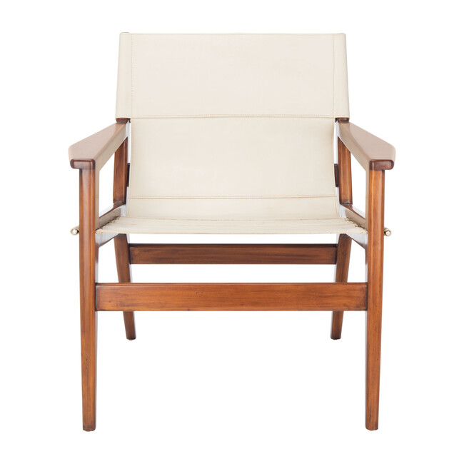 Culkin Leather Sling Chair, White