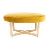Tabby Velvet Ottoman, Gold - Ottomans - 3