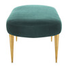 Corinne Velvet Oval Bench, Emerald - Accent Tables - 3
