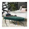 Corinne Velvet Oval Bench, Emerald - Accent Tables - 5