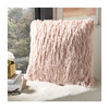 Shag Modish Metallic Pillow, Blush - 20" x 20" - Pillows - 2