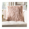 Shag Modish Metallic Pillow, Blush - 20" x 20" - Pillows - 5