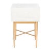 Pierre One Drawer Nightstand, Washed White/Gold - Nightstands - 5