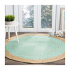Layla Round Flatweave Rug, Aqua - Rugs - 2