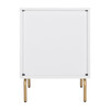 Genevieve 2 Drawer Nightstand, White/Gold - Nightstands - 3