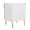 Genevieve 2 Drawer Nightstand, White/Gold - Nightstands - 6