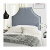 Denham Nailhead Headboard, Blue Linen - Beds - 3