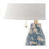 Set of 2 Color Swirls Glass Lamps, Blue - Lighting - 4