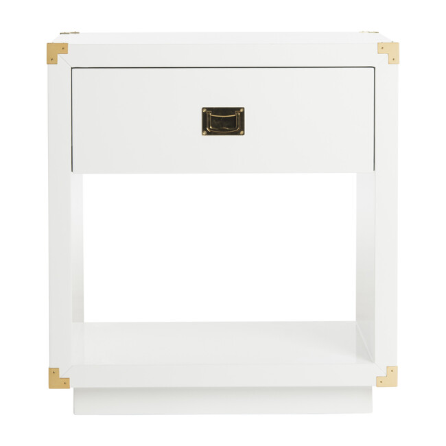 Lella Lacquer Side Table, White