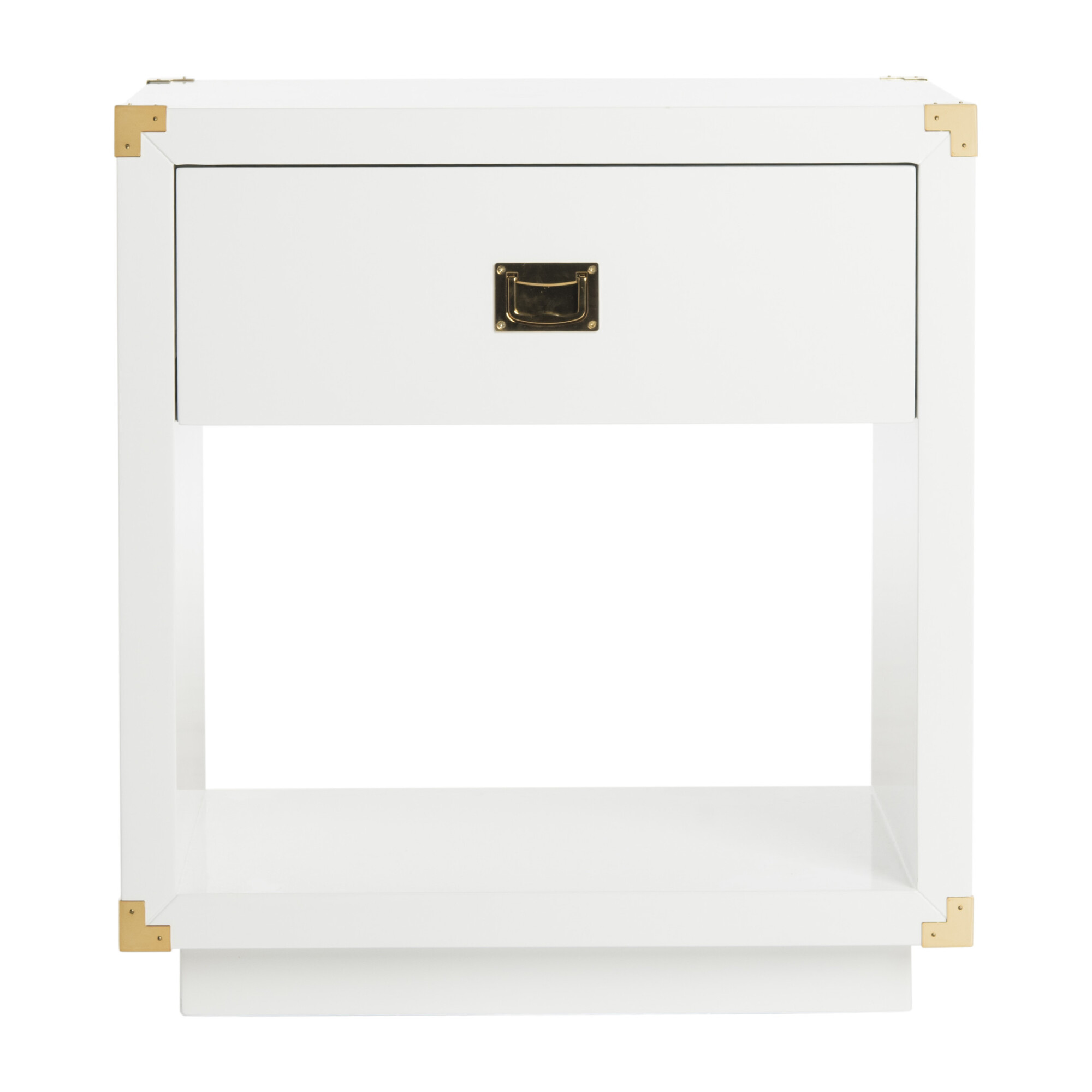 Lella Lacquer Side Table, White - Nightstands - 1