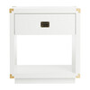 Lella Lacquer Side Table, White - Nightstands - 1 - thumbnail