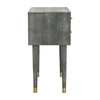 Nour Faux Shagreen End Table, Dark Grey - Nightstands - 3