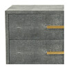 Nour Faux Shagreen End Table, Dark Grey - Nightstands - 5